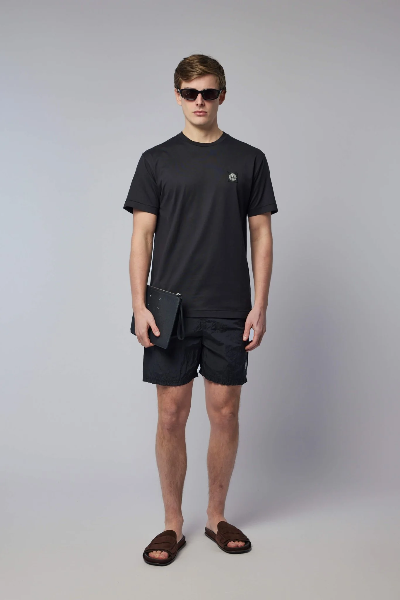 Regular Fit Mid-length Swim Shorts with Pockets - Image 6