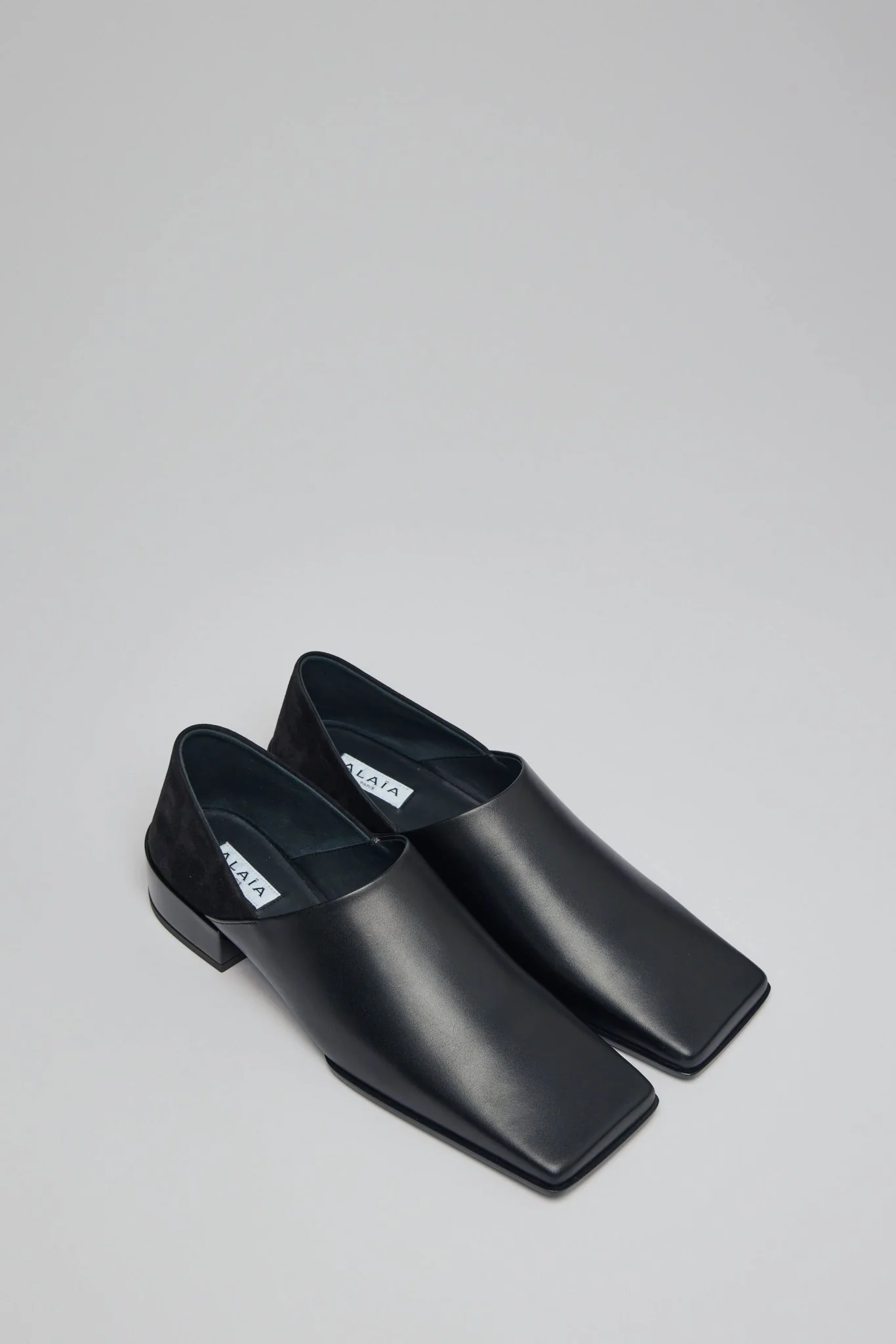 Square Slippers in Leather - Image 2