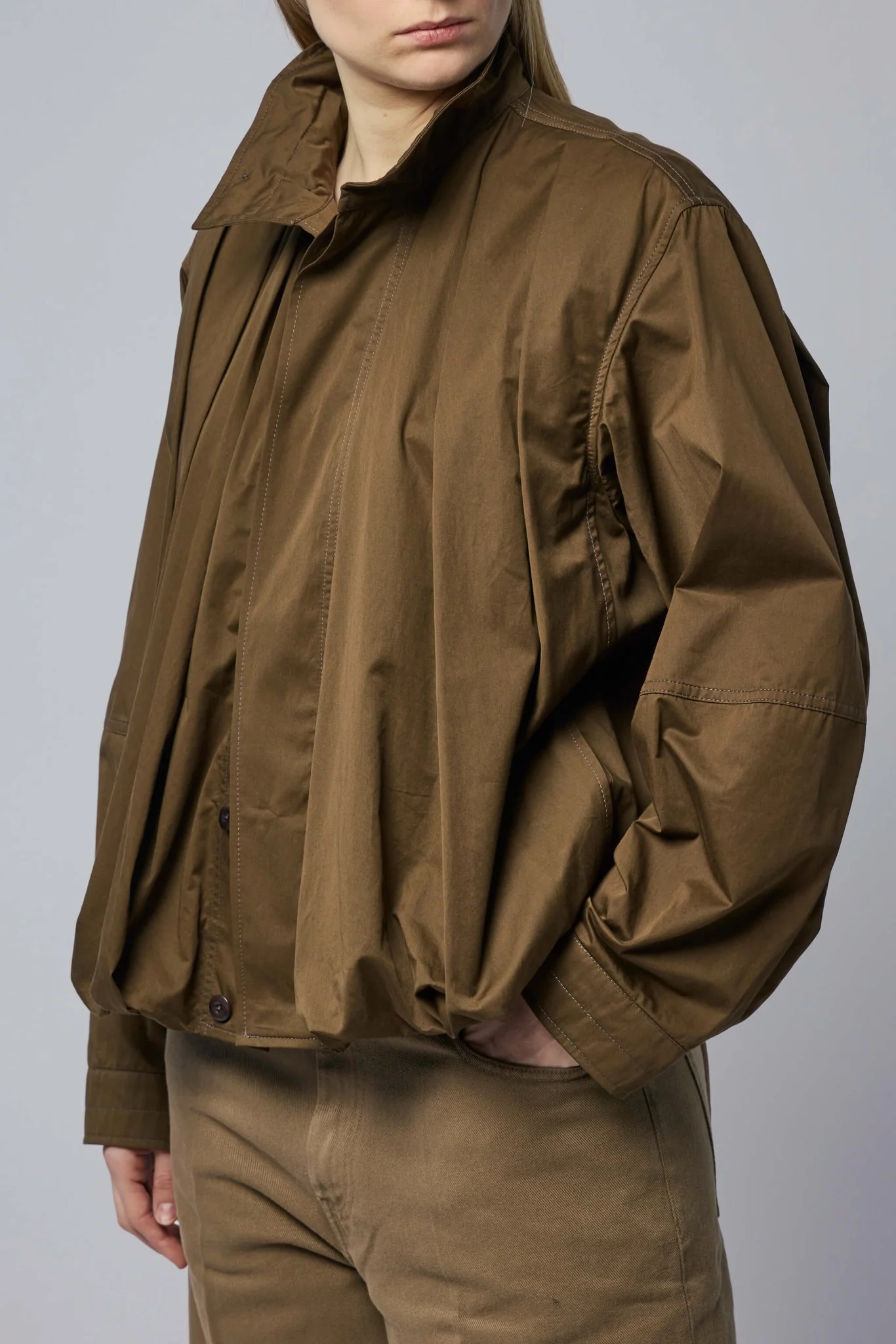 Soft Pleated Blouson - Image 3