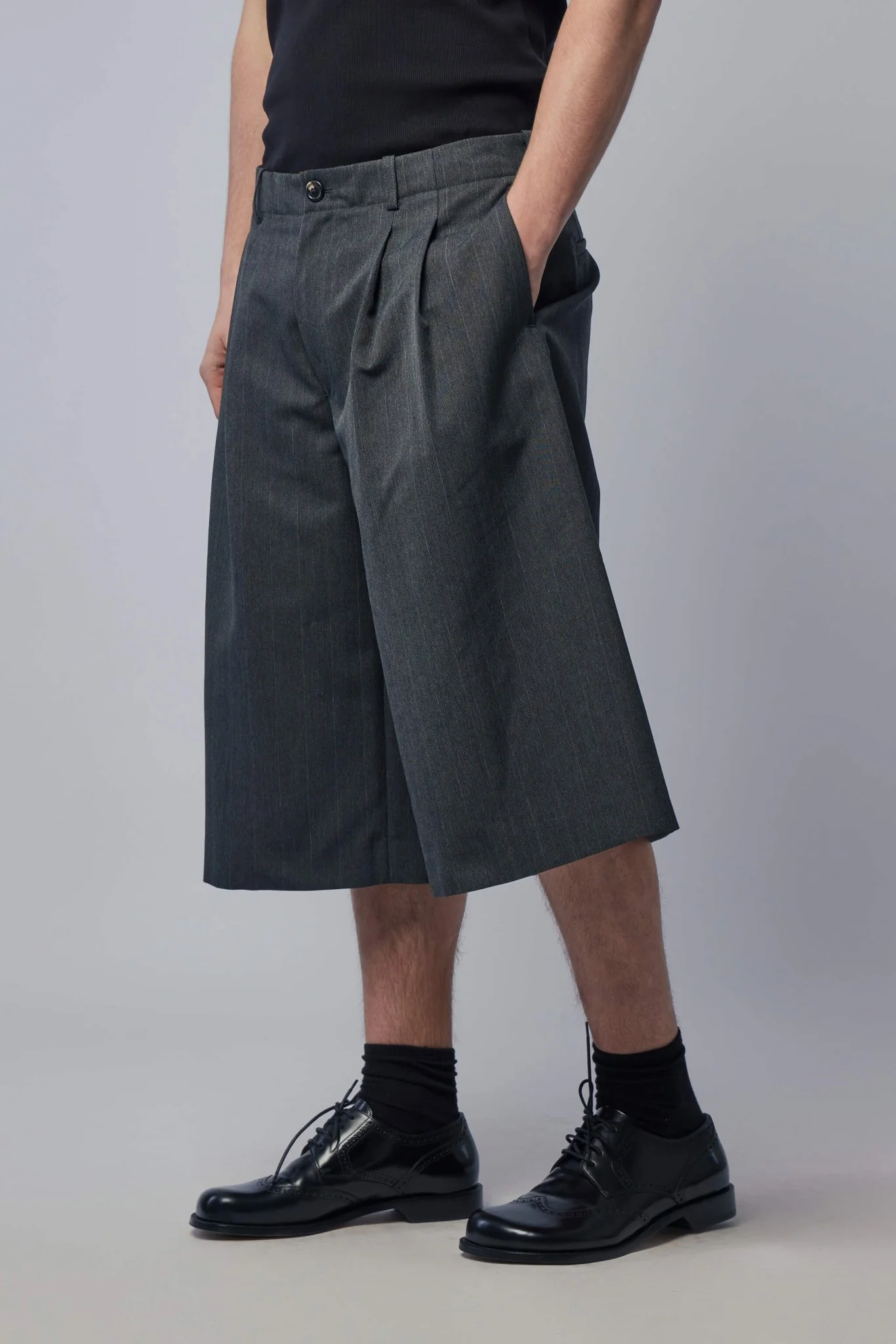Split Shorts Shark Pinstripe Herringbone - Image 3