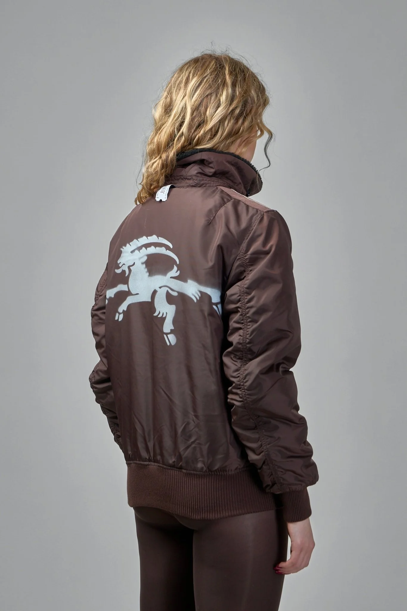 Black Nylon Reversible Bomber Jacket - Image 11
