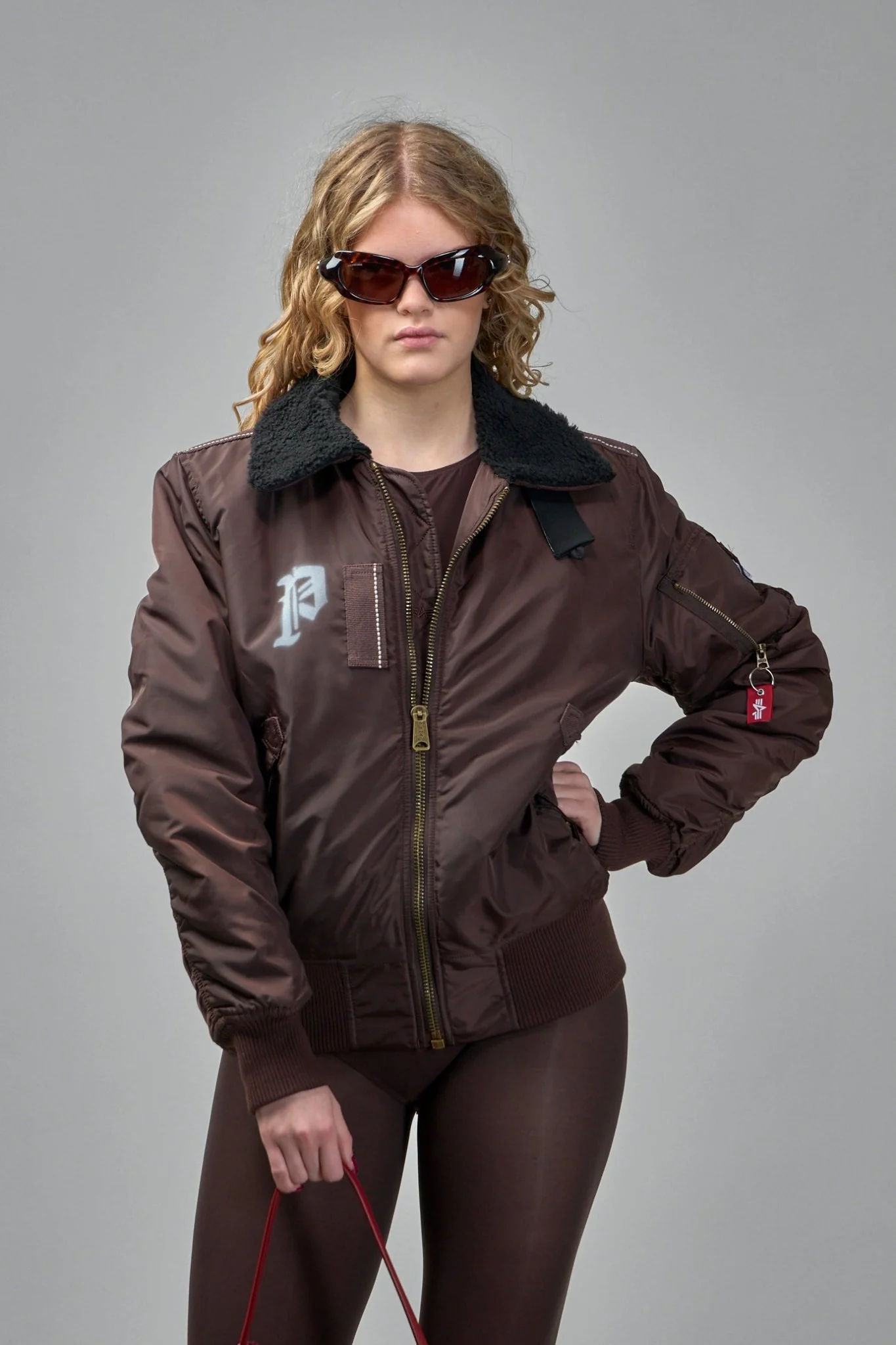 Black Nylon Reversible Bomber Jacket - Image 9