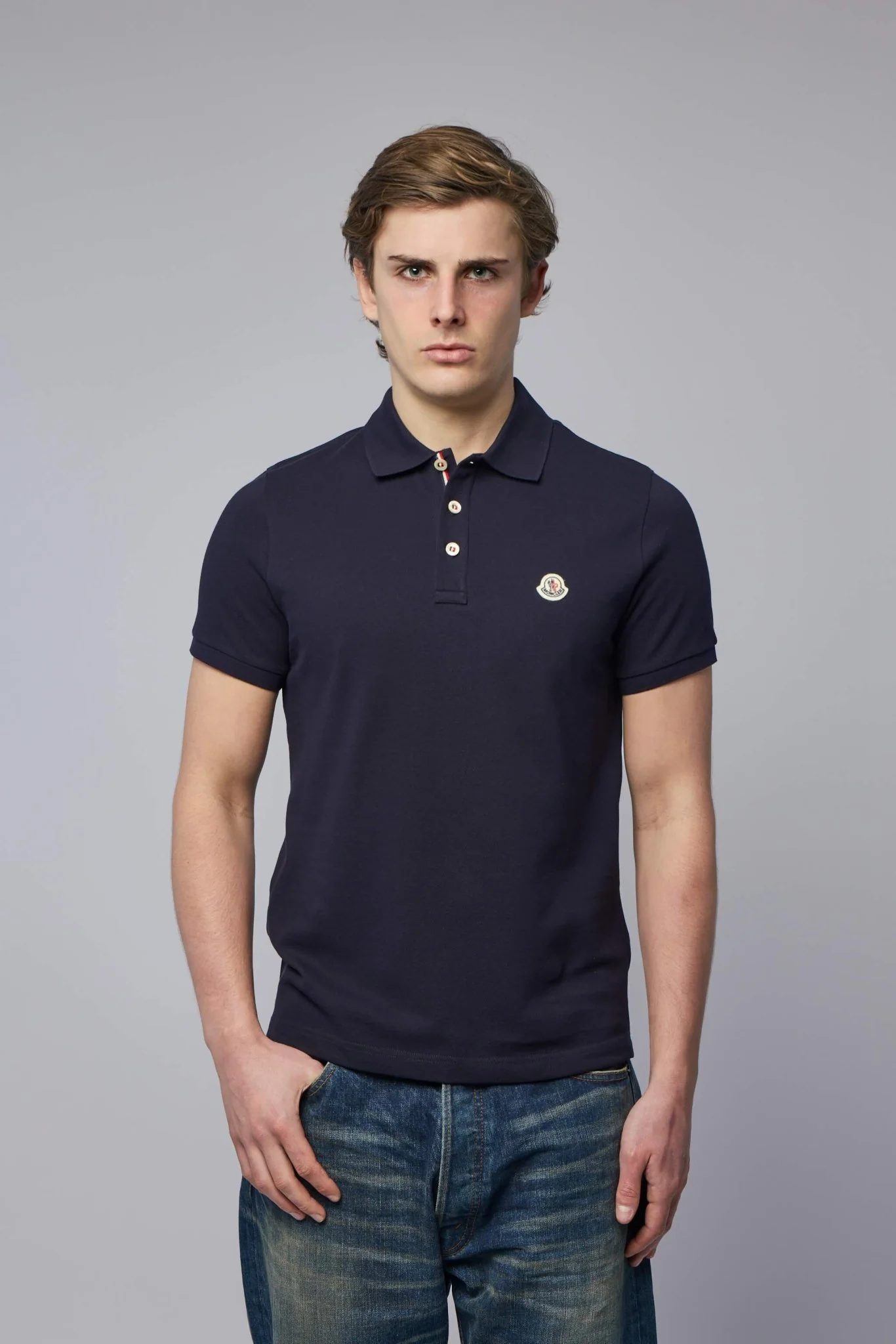Logo Patch Cotton Polo Shirt