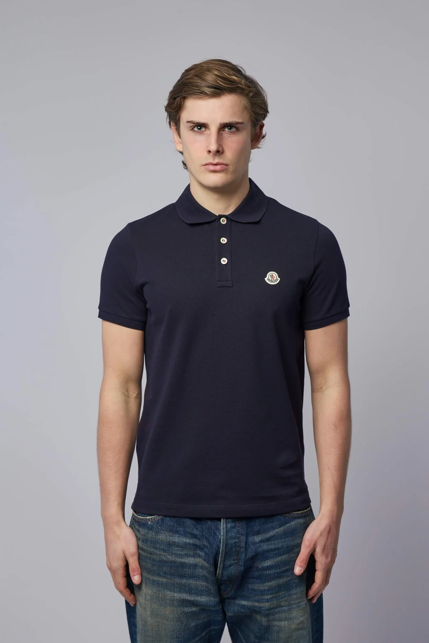 Logo Patch Cotton Polo Shirt - Image 2