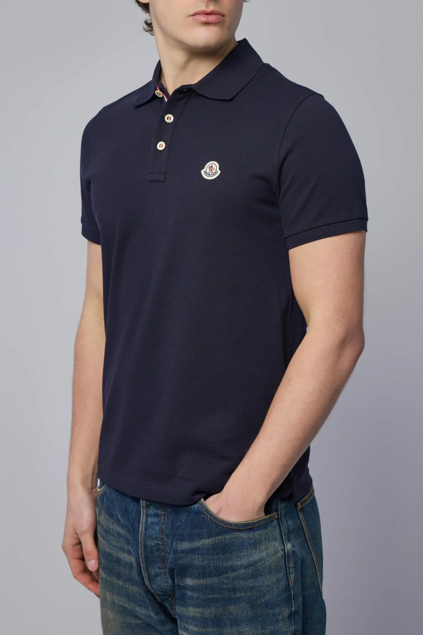 Logo Patch Cotton Polo Shirt - Image 3