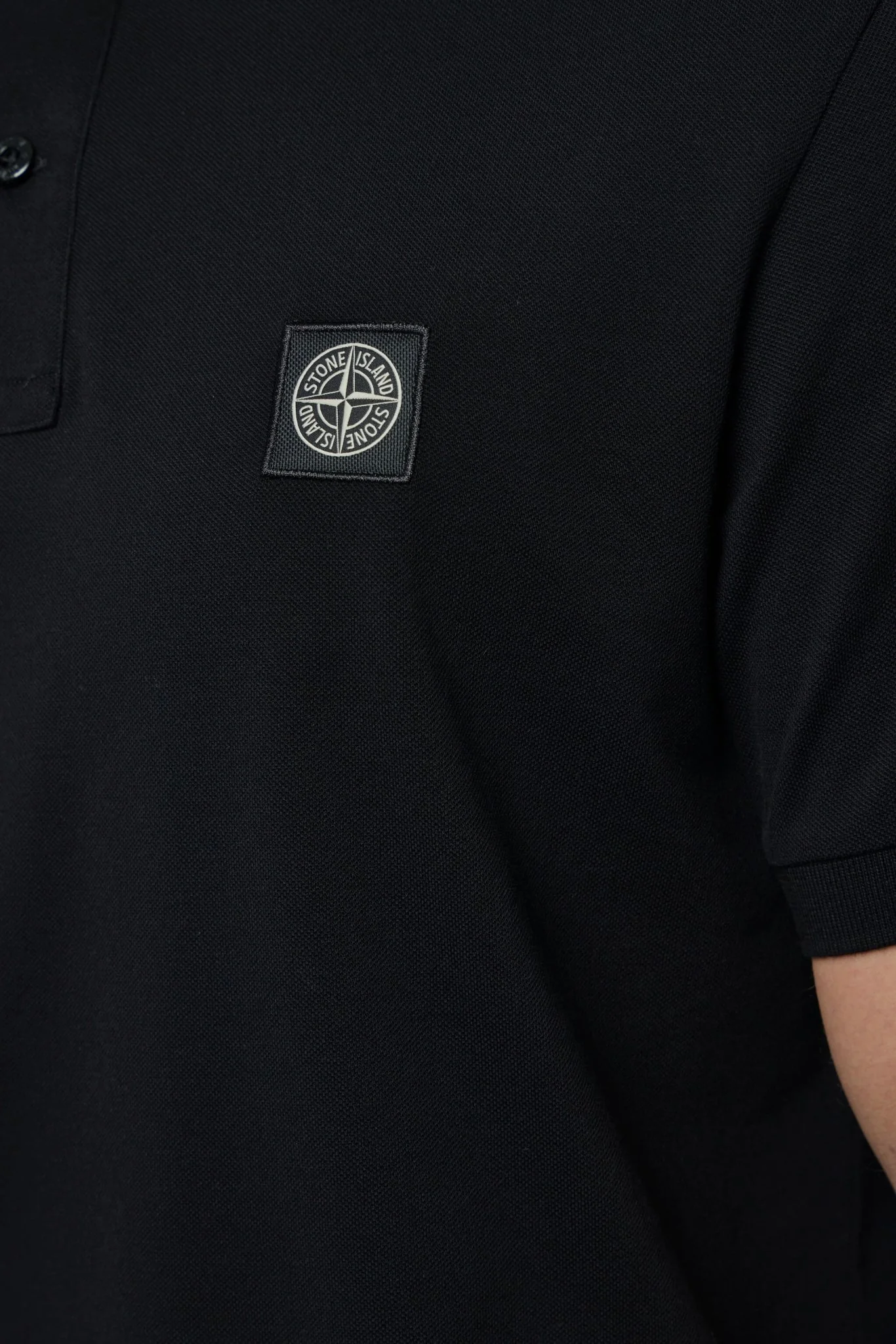 Slim Fit Short-sleeve Polo with Compass Patch - Image 4