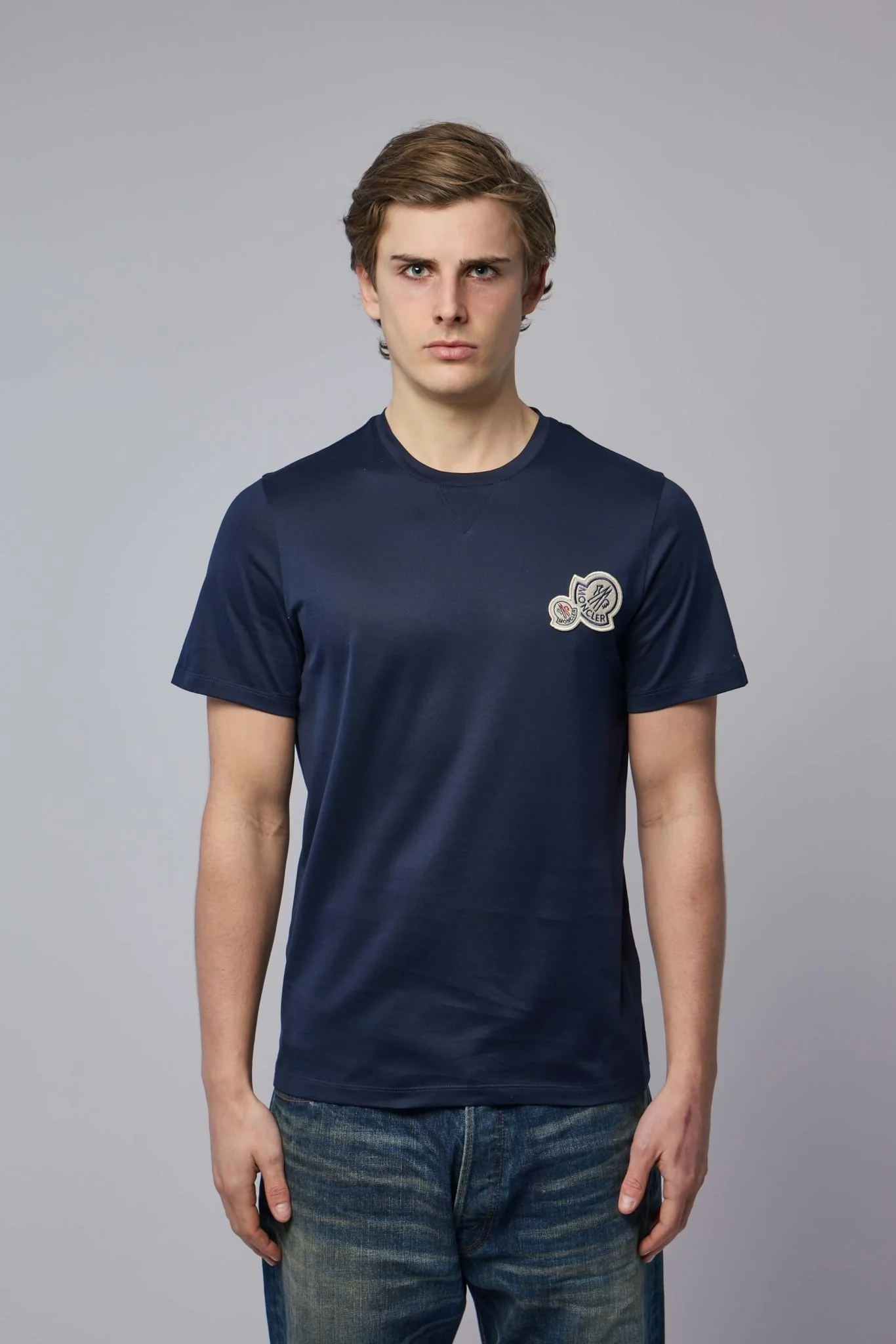 Double Logo Patch Cotton T-shirt - Image 2