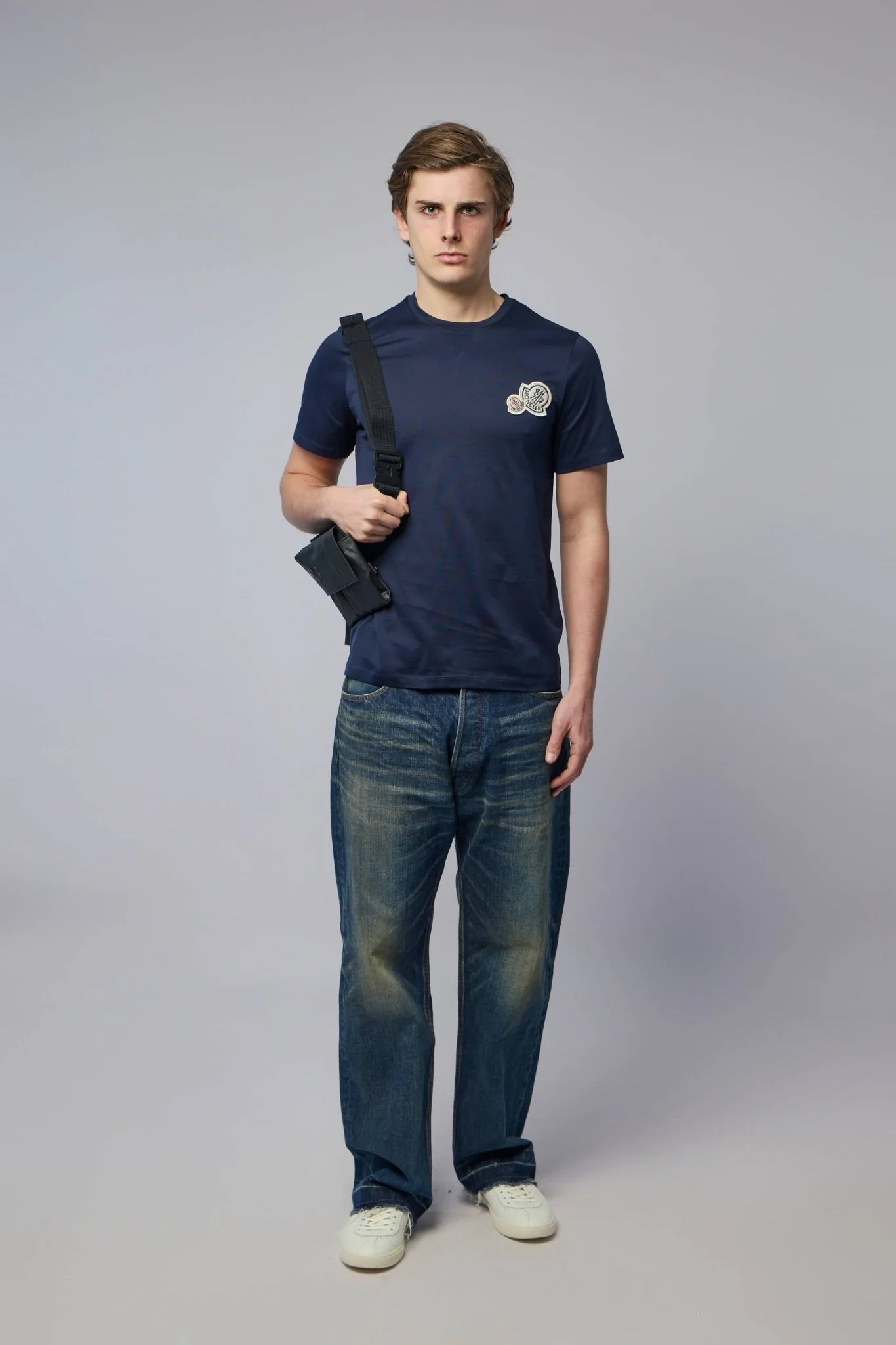 Double Logo Patch Cotton T-shirt - Image 6