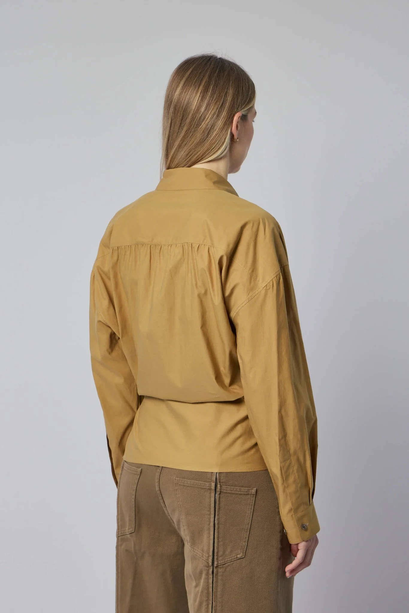 Straight Collar Twisted Shirt Women - Image 6