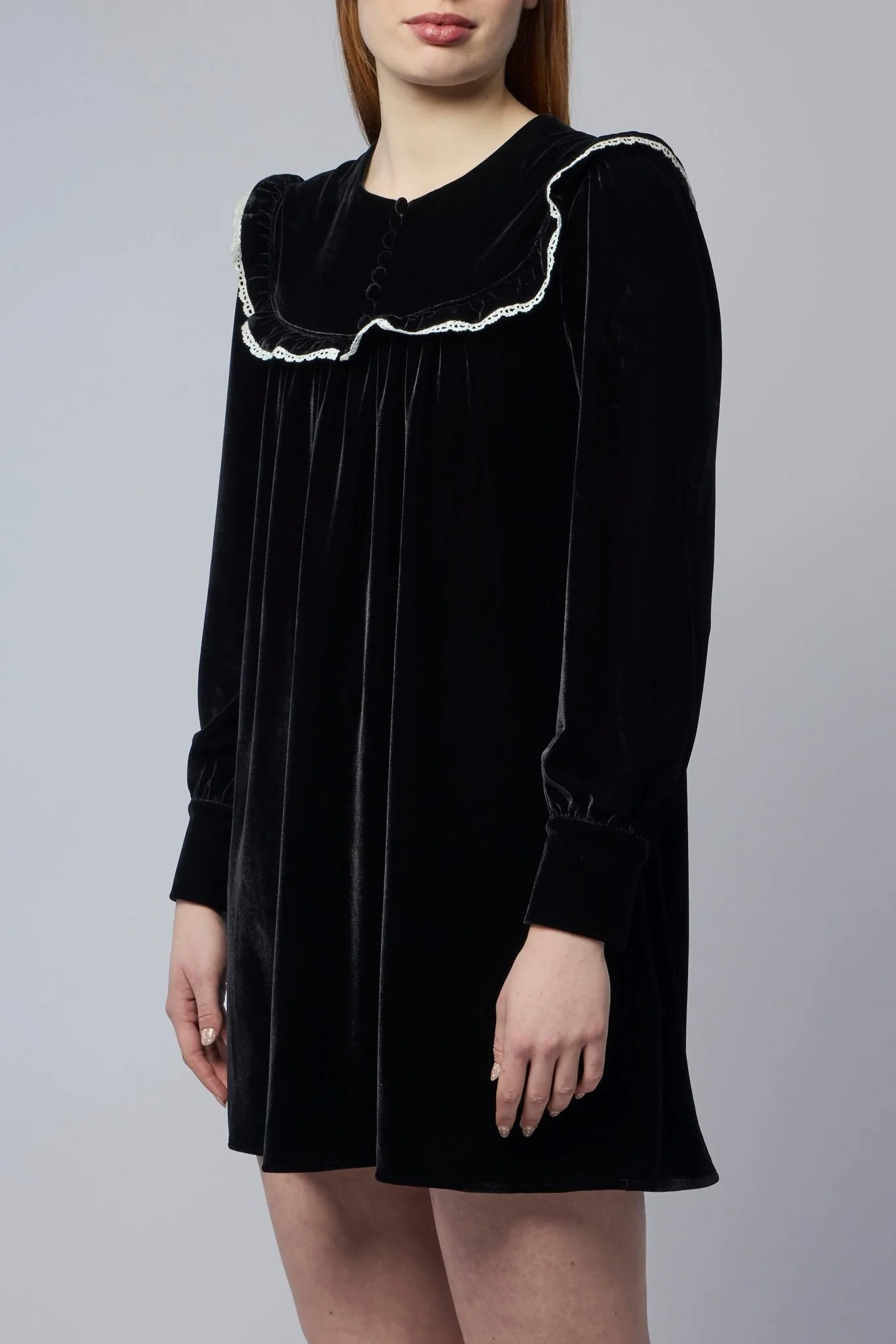 Ruffled Collar Mini Dress - Image 3