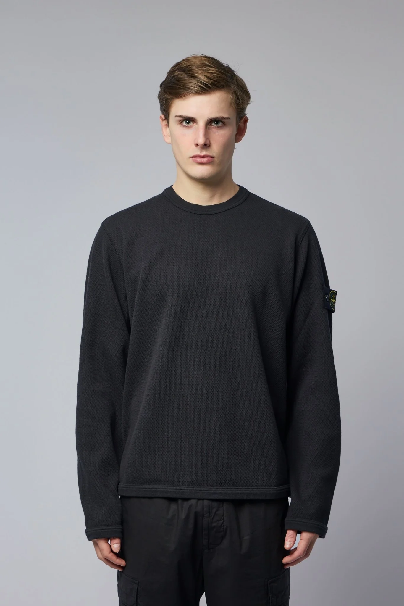 Regular Fit Crewneck Sweatshirt with Elasticated Trims - Image 2