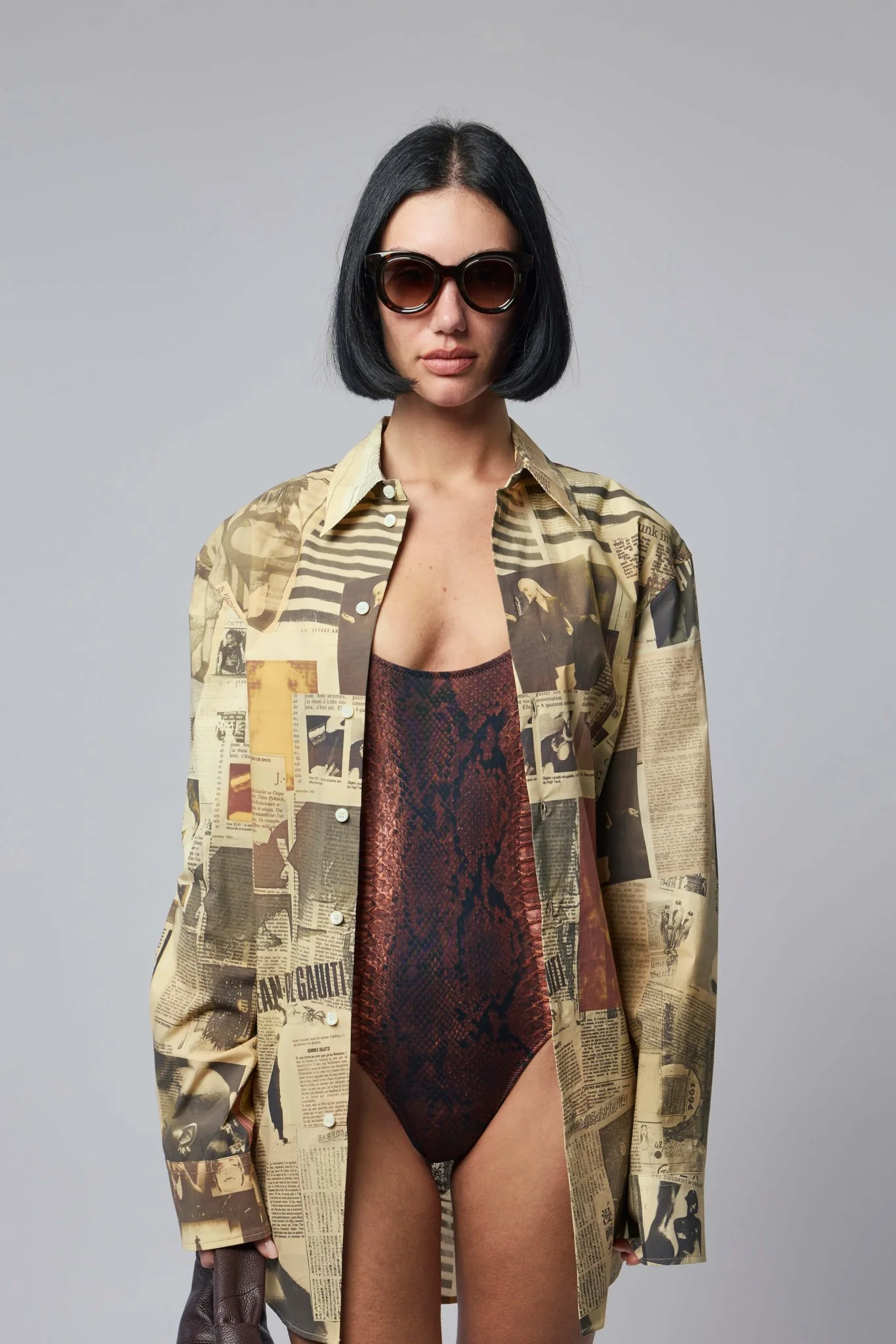 Printed Python Swimsuit