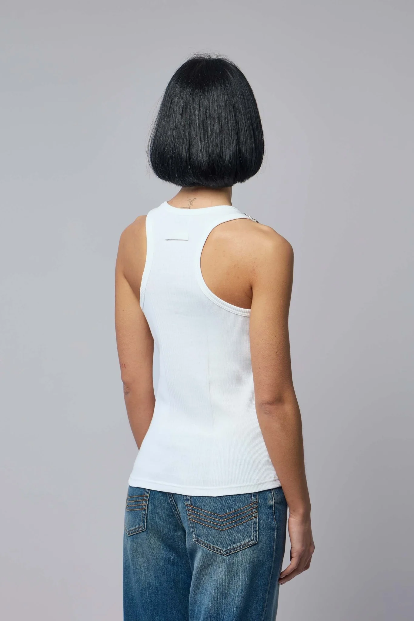 Overall Buckles Ribbed Tank Top - Image 5