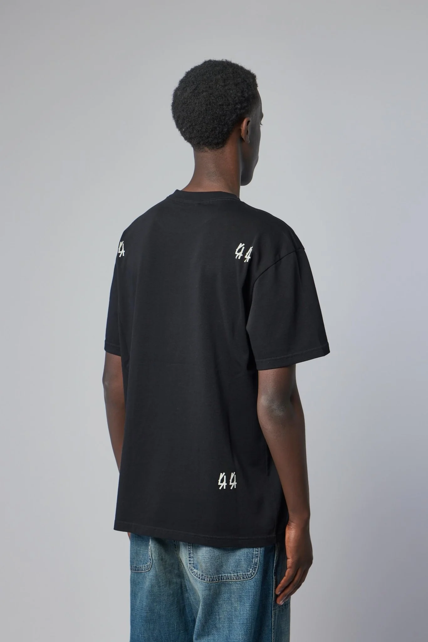 Tee Jersey Black + Label Dirty White - Image 4