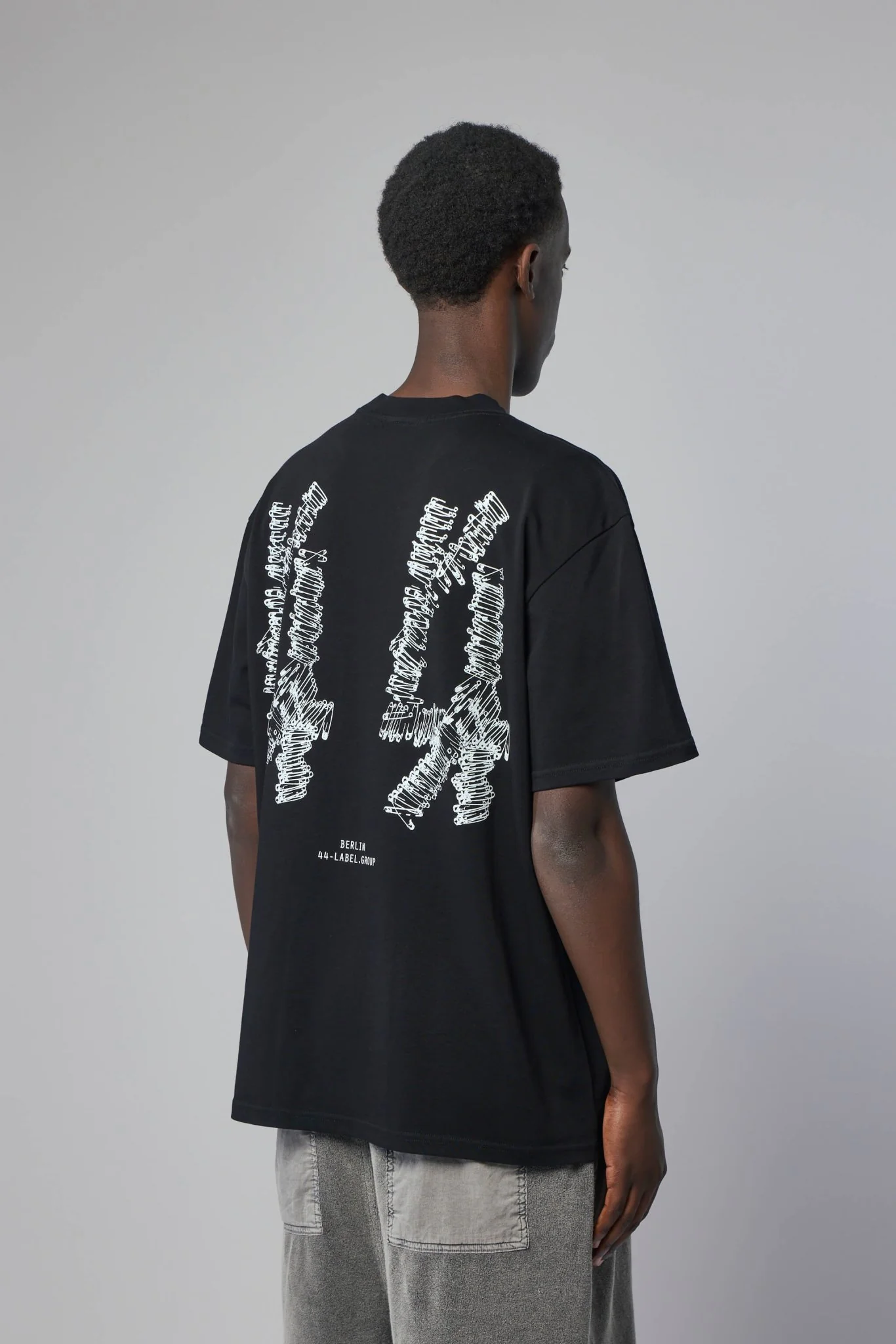 Tee Jersey Black + Pins Dirty White - Image 4