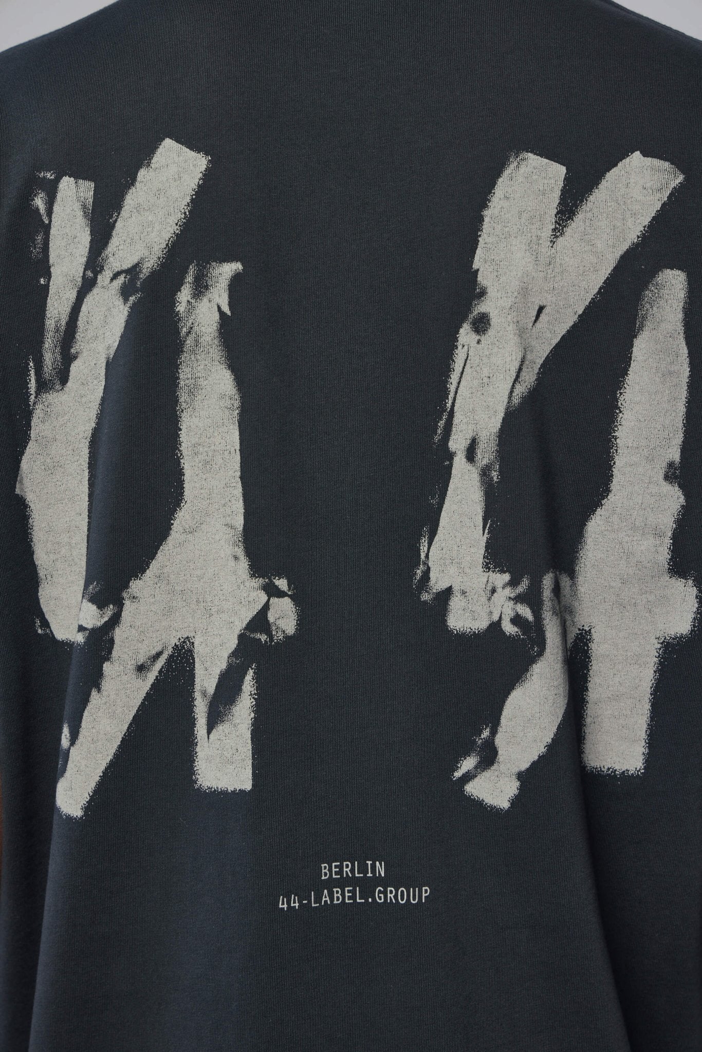 Tee Jersey Faded Black + 44 Stamp Dirty White - Image 5