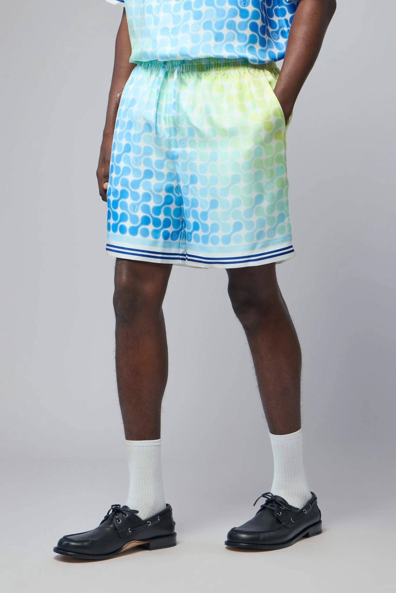 Tennis Tile Silk Shorts - Image 3