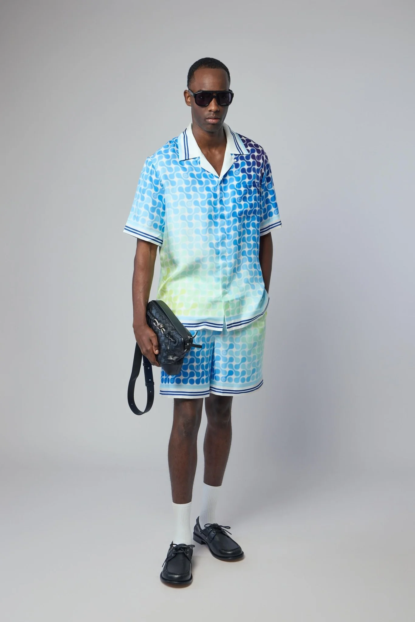 Tennis Tile Silk Shorts - Image 6