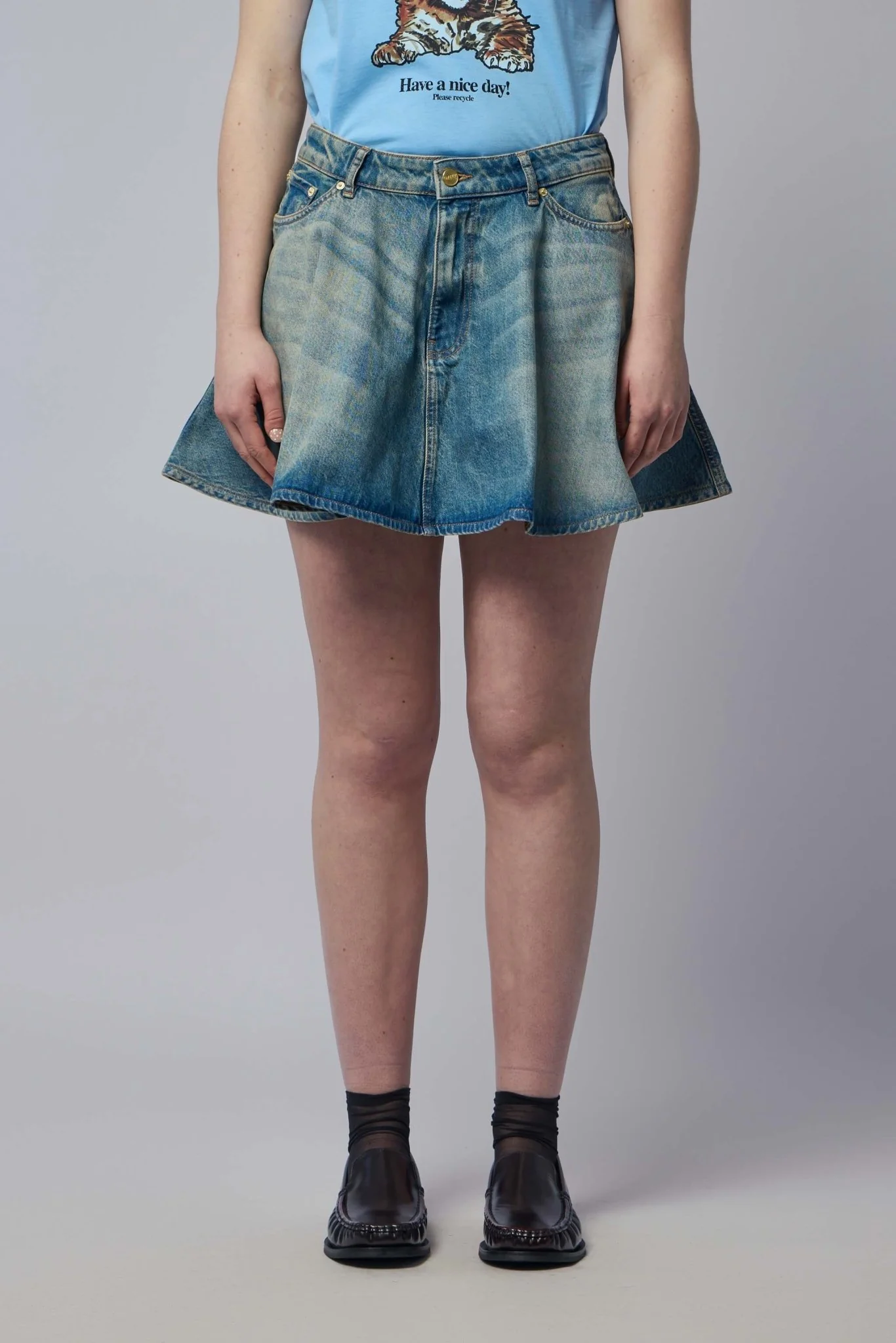 Tint Rigid Denim Skirt - Image 2