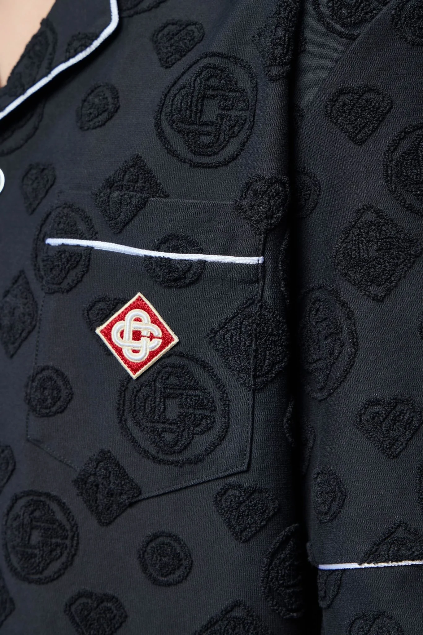 Towelling Monogram Short Sleeve Shirt - Image 4