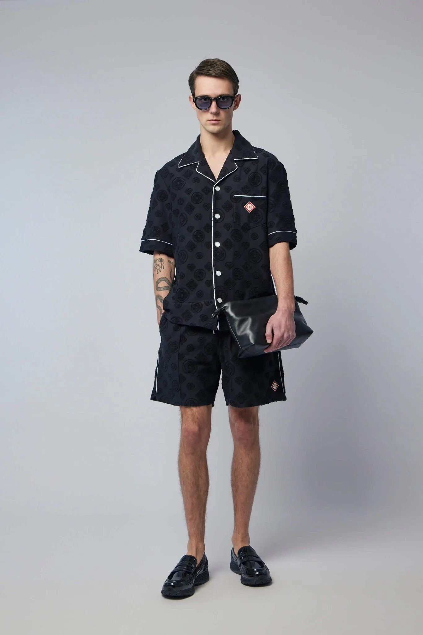 Towelling Monogram Short Sleeve Shirt - Image 5