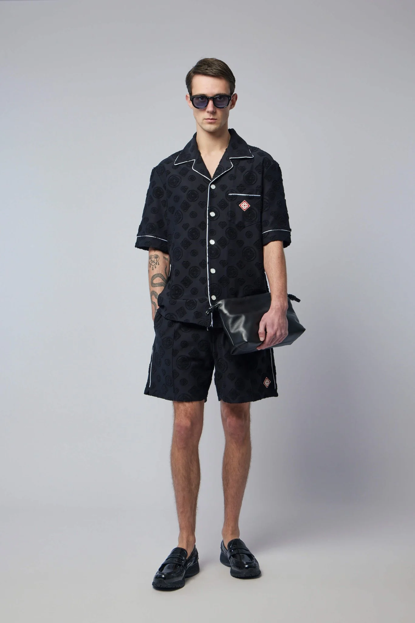 Towelling Monogram Shorts - Image 5