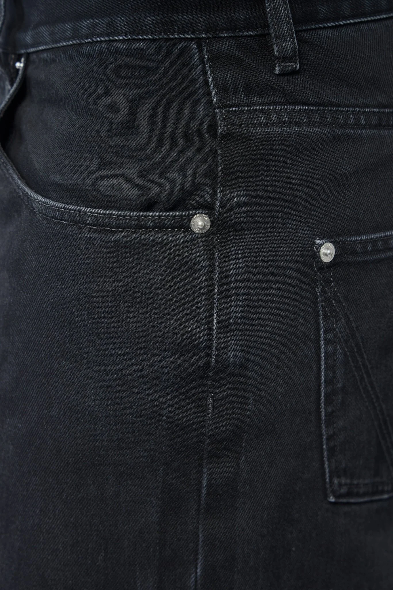 Faded Black Turned-up Jeans - Image 4