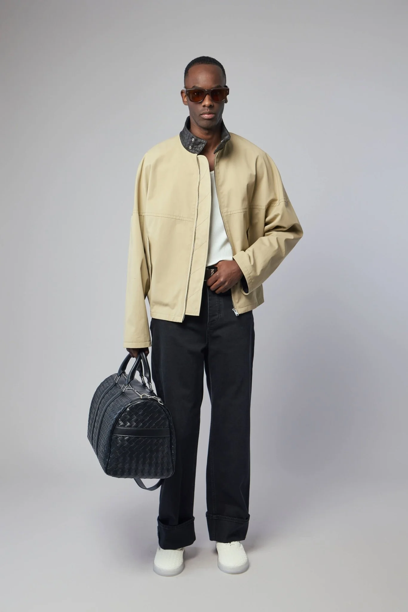 Faded Black Turned-up Jeans - Image 7