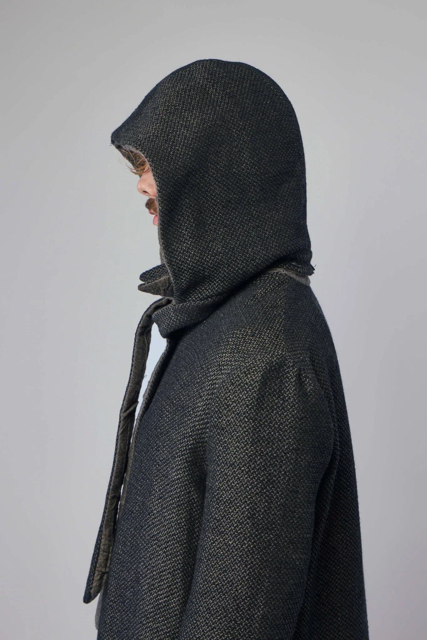 Unisex Oversize Detachable Hood Reversible Coat - Image 7