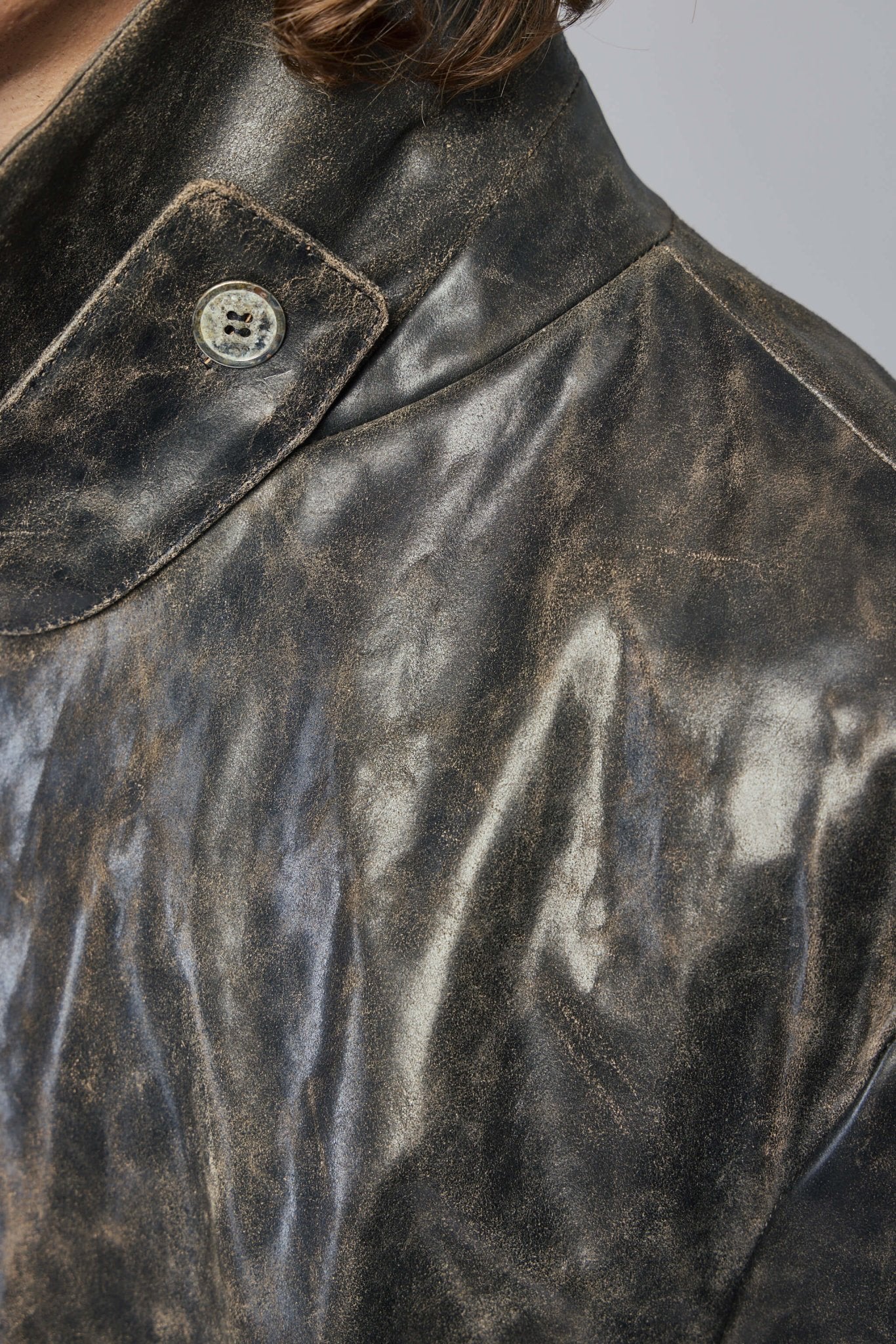 Unisex Oversize Leather Coat - Image 5
