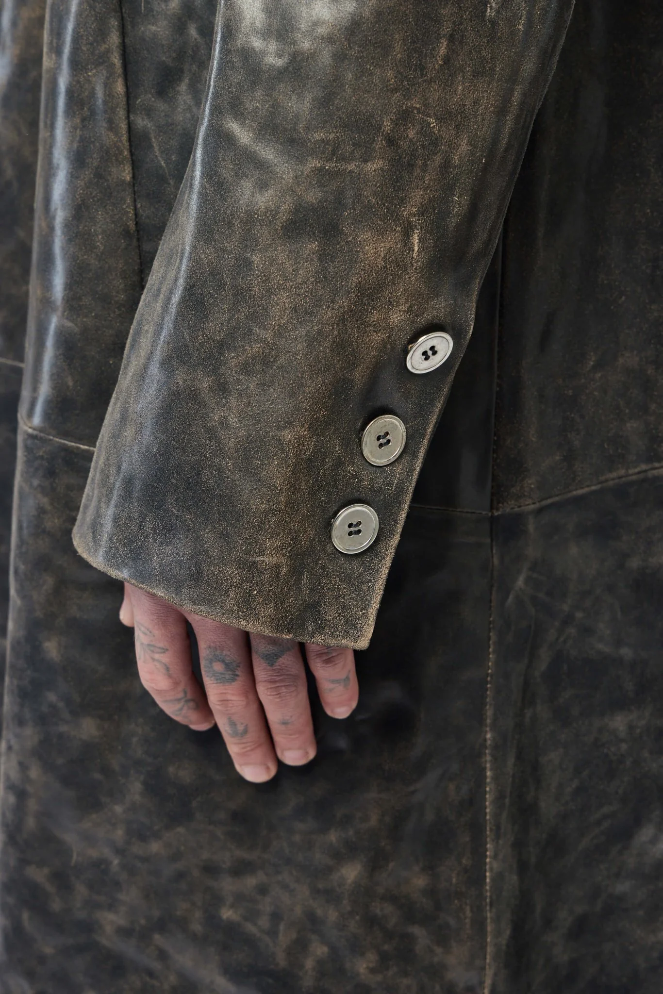 Unisex Oversize Leather Coat - Image 6