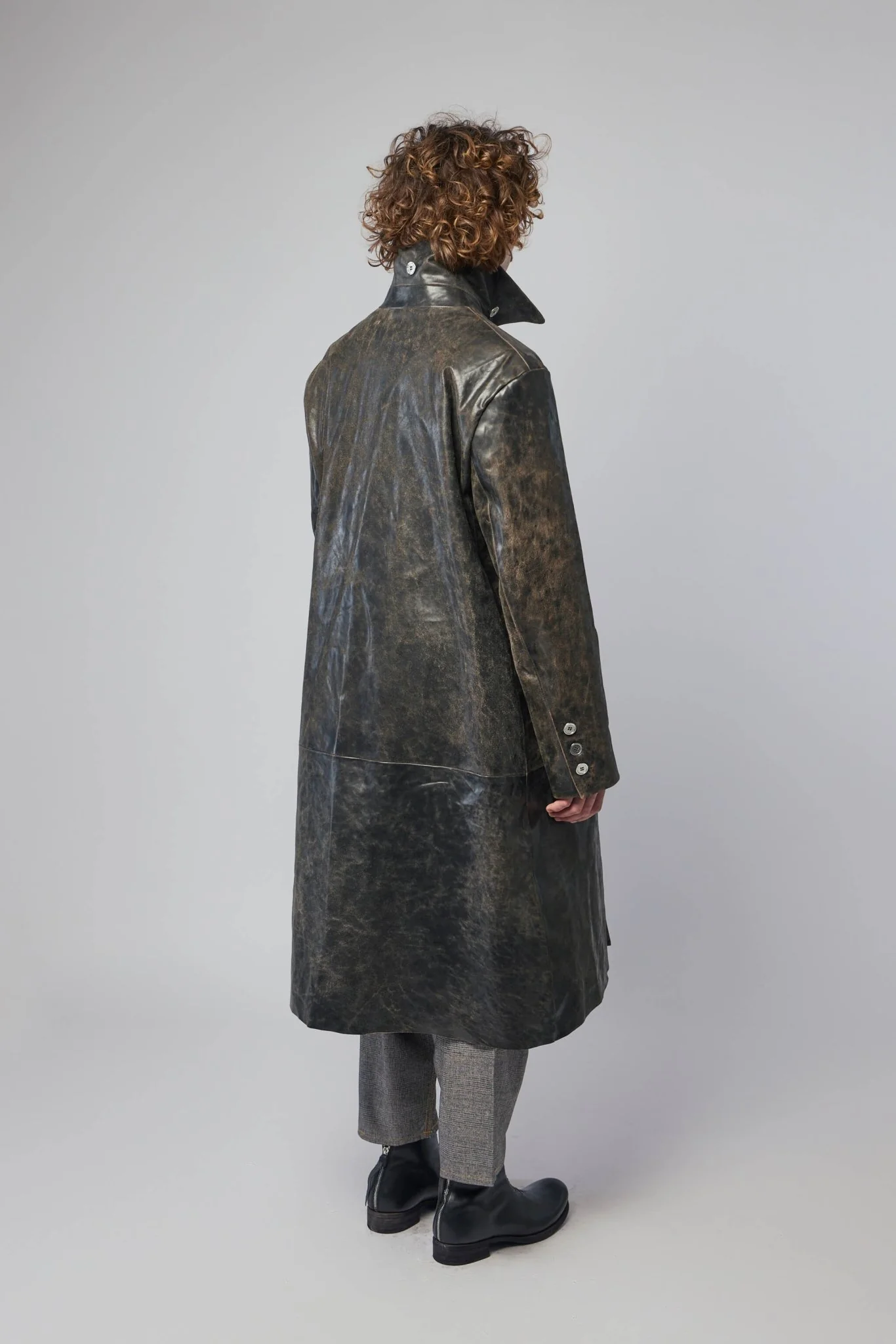 Unisex Oversize Leather Coat - Image 7
