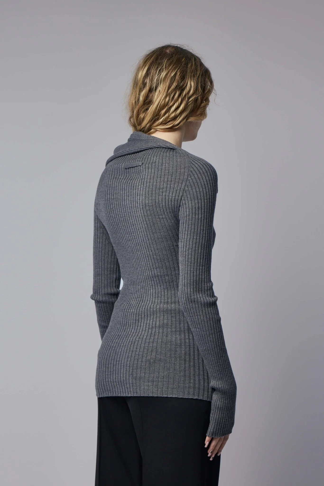 Merino Wool Asymmetric Pullover - Image 3