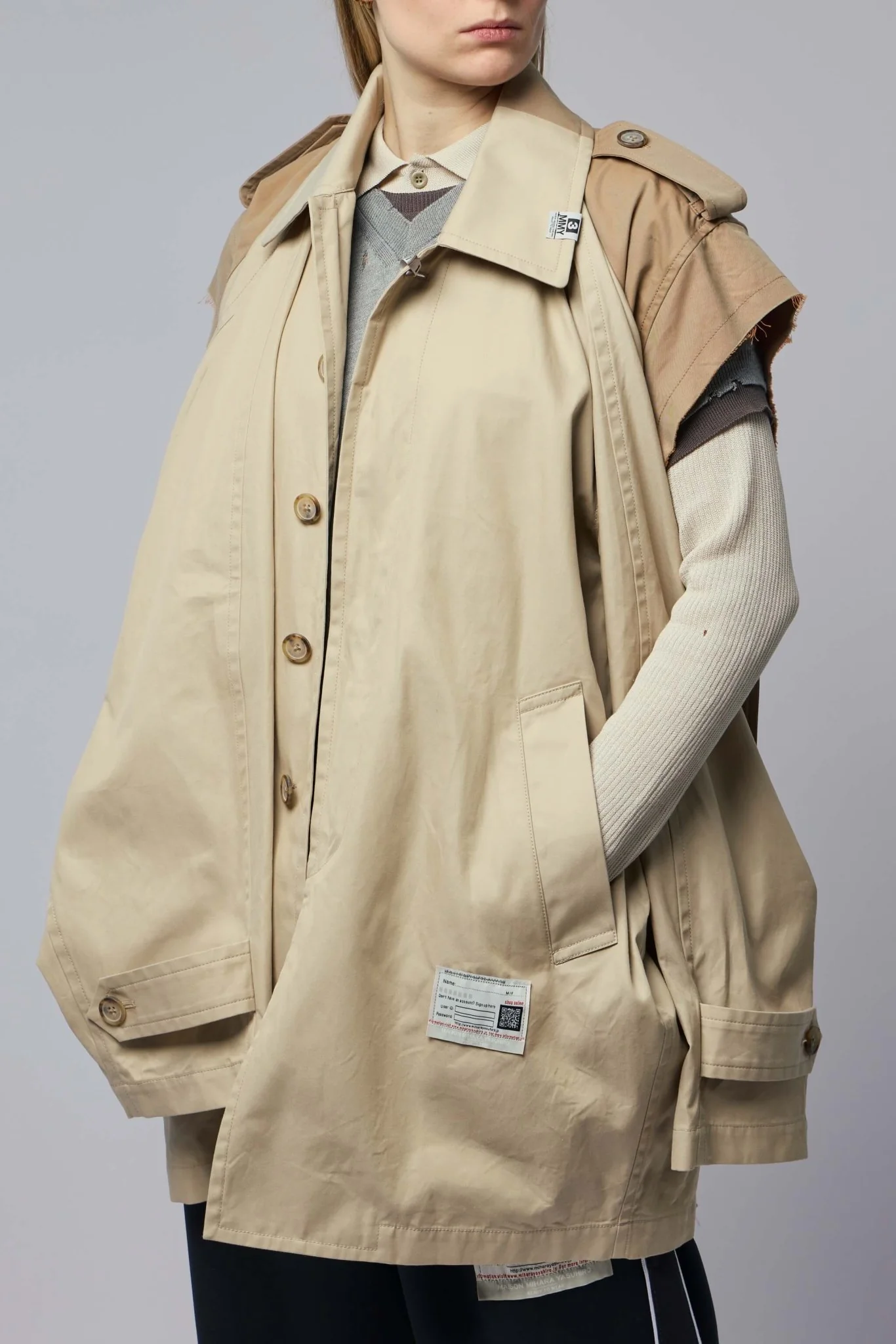 Vest Combined Balmacaan Coat - Image 3
