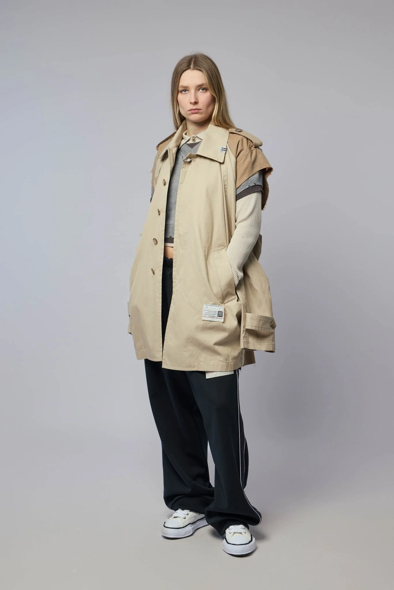 Vest Combined Balmacaan Coat - Image 8