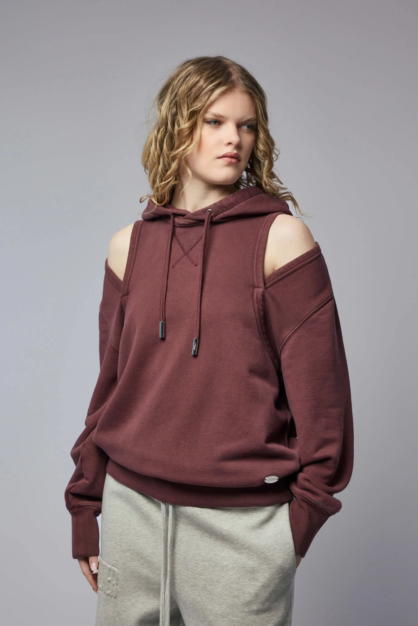 French Terry Cut Out Hoodie - Image 3