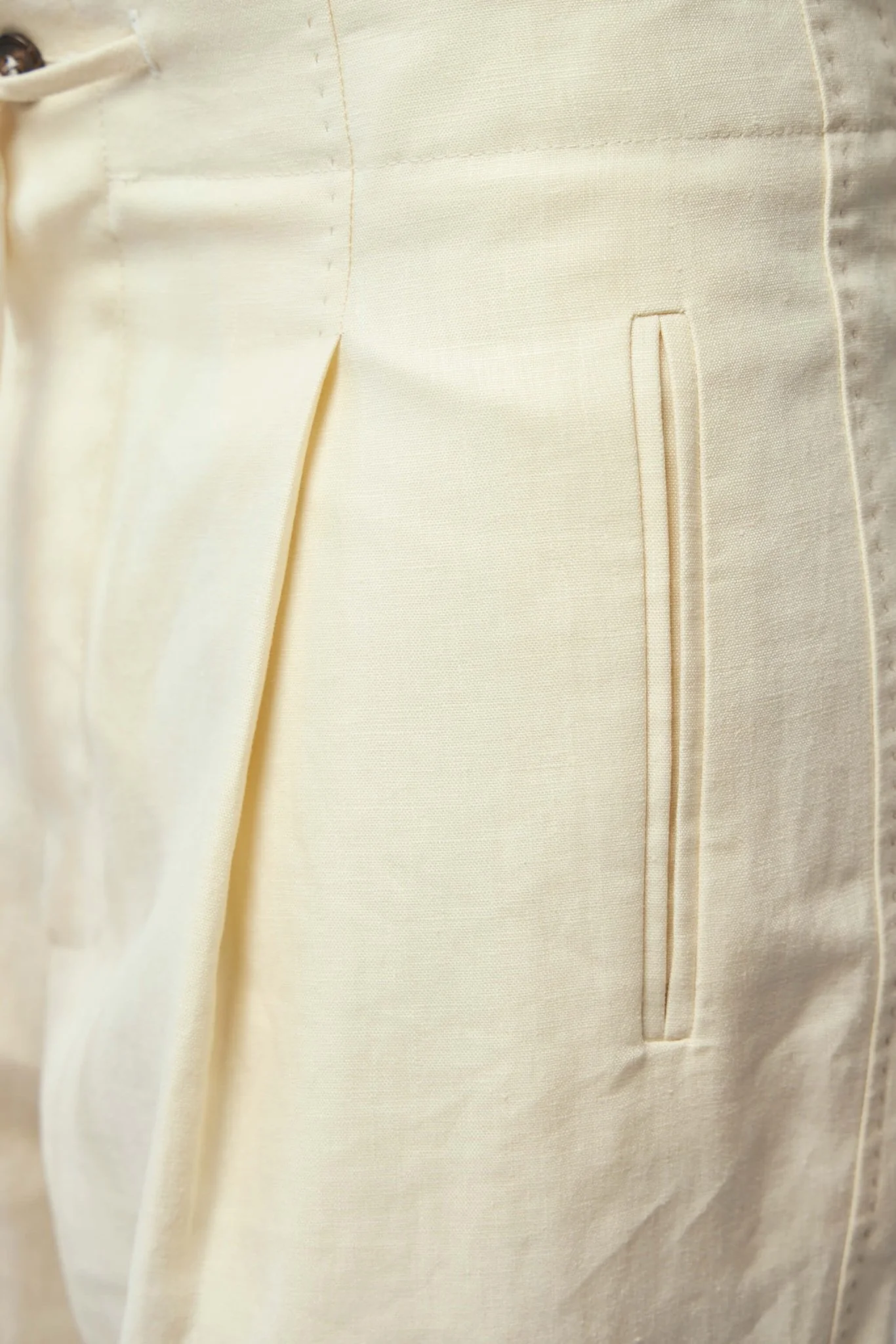 Wide-leg Pants Waist Washed Linen String - Image 4