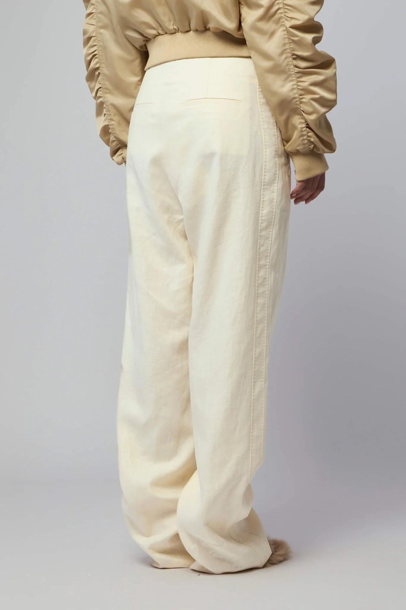 Wide-leg Pants Waist Washed Linen String - Image 5