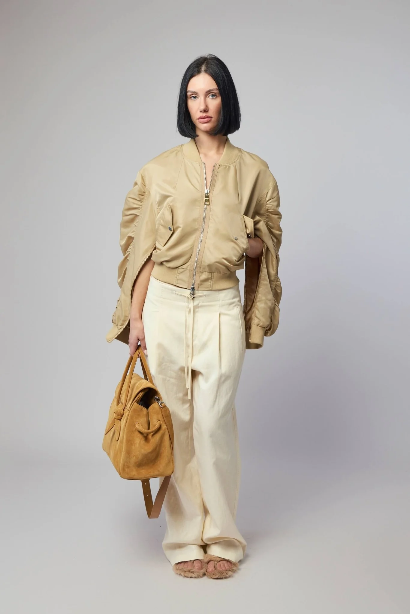 Wide-leg Pants Waist Washed Linen String - Image 6
