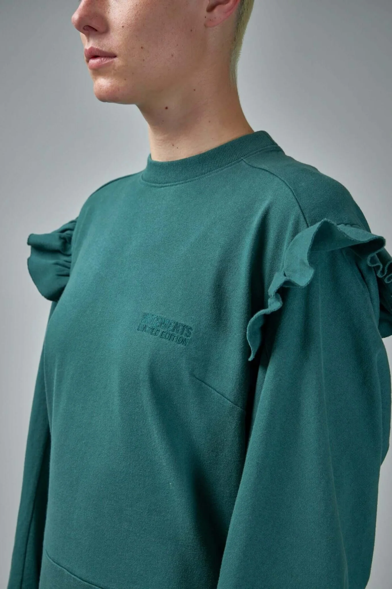 Ruffle Jersey Dress Police - Image 4