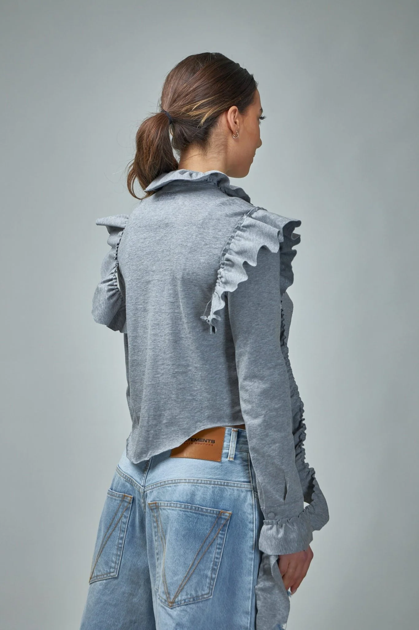 Deconstructed Jersey Blouse - Image 3