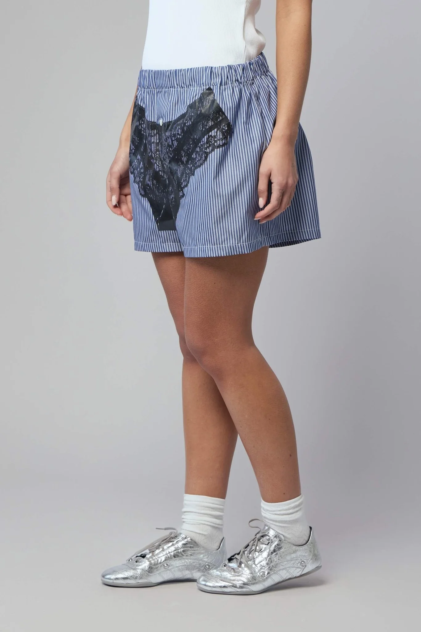 Striped Trompe L'oeil Boxer Shorts - Image 3