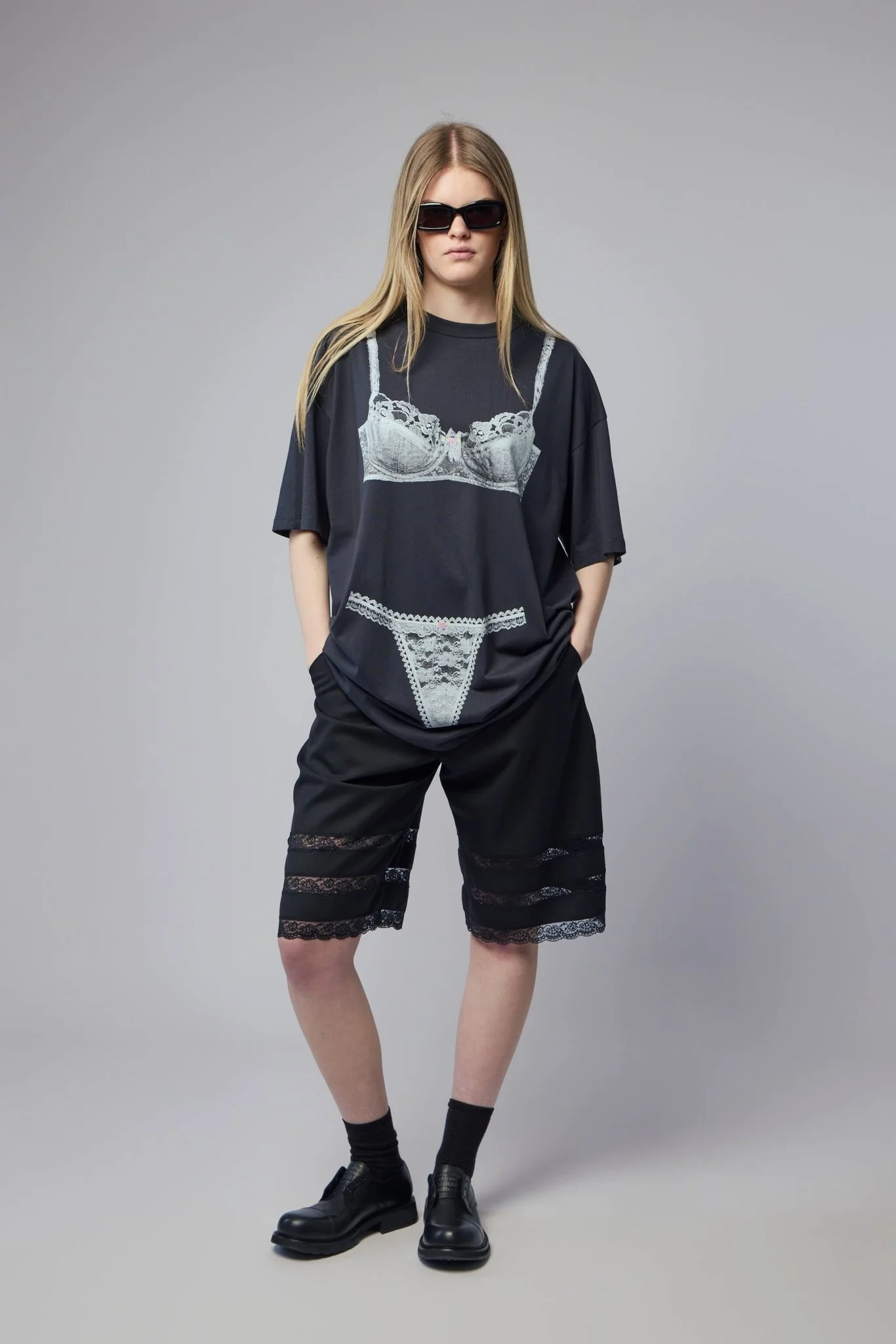Women Trompe L'oeil Tall Tee Knit - Image 7