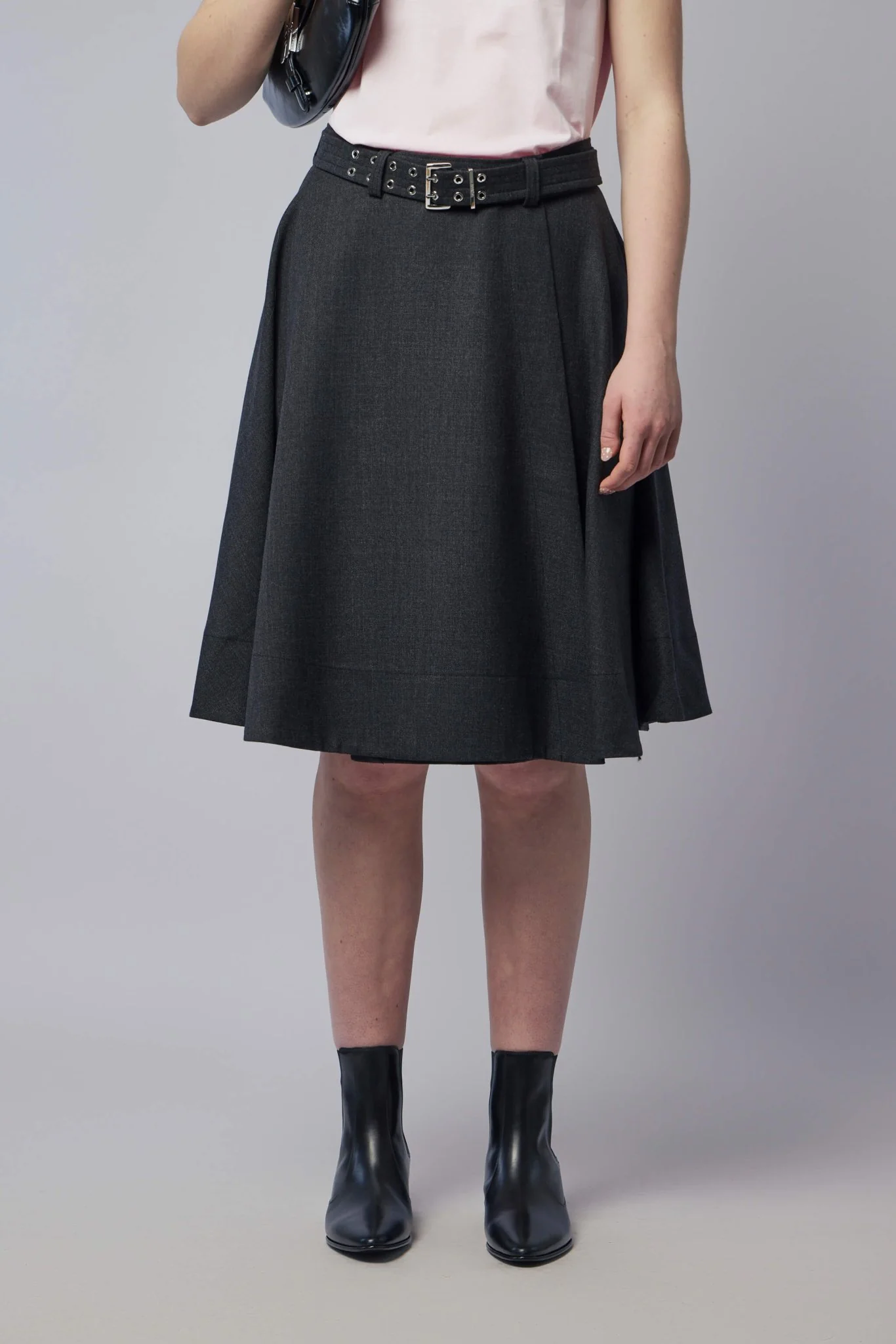 Wool Suiting Wrap Skirt