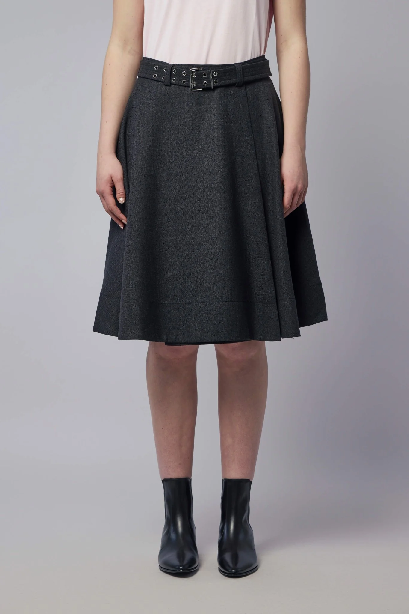 Wool Suiting Wrap Skirt - Image 2