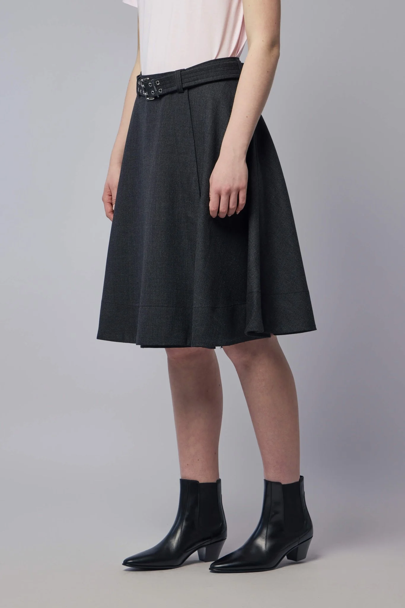 Wool Suiting Wrap Skirt - Image 3