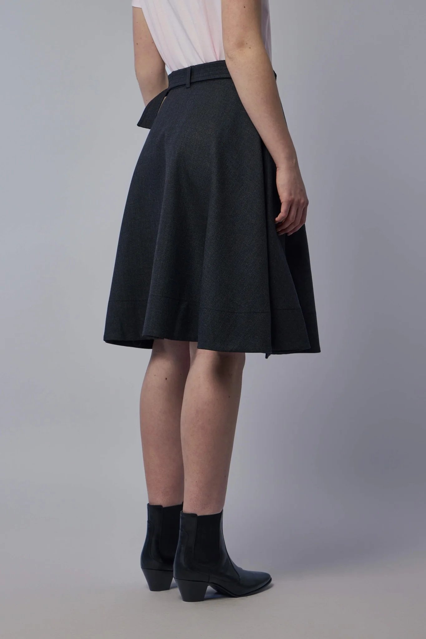 Wool Suiting Wrap Skirt - Image 4
