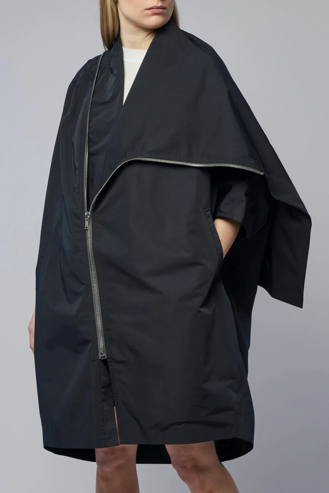 Woven Coat - Sail Biker Coat Black - Image 5