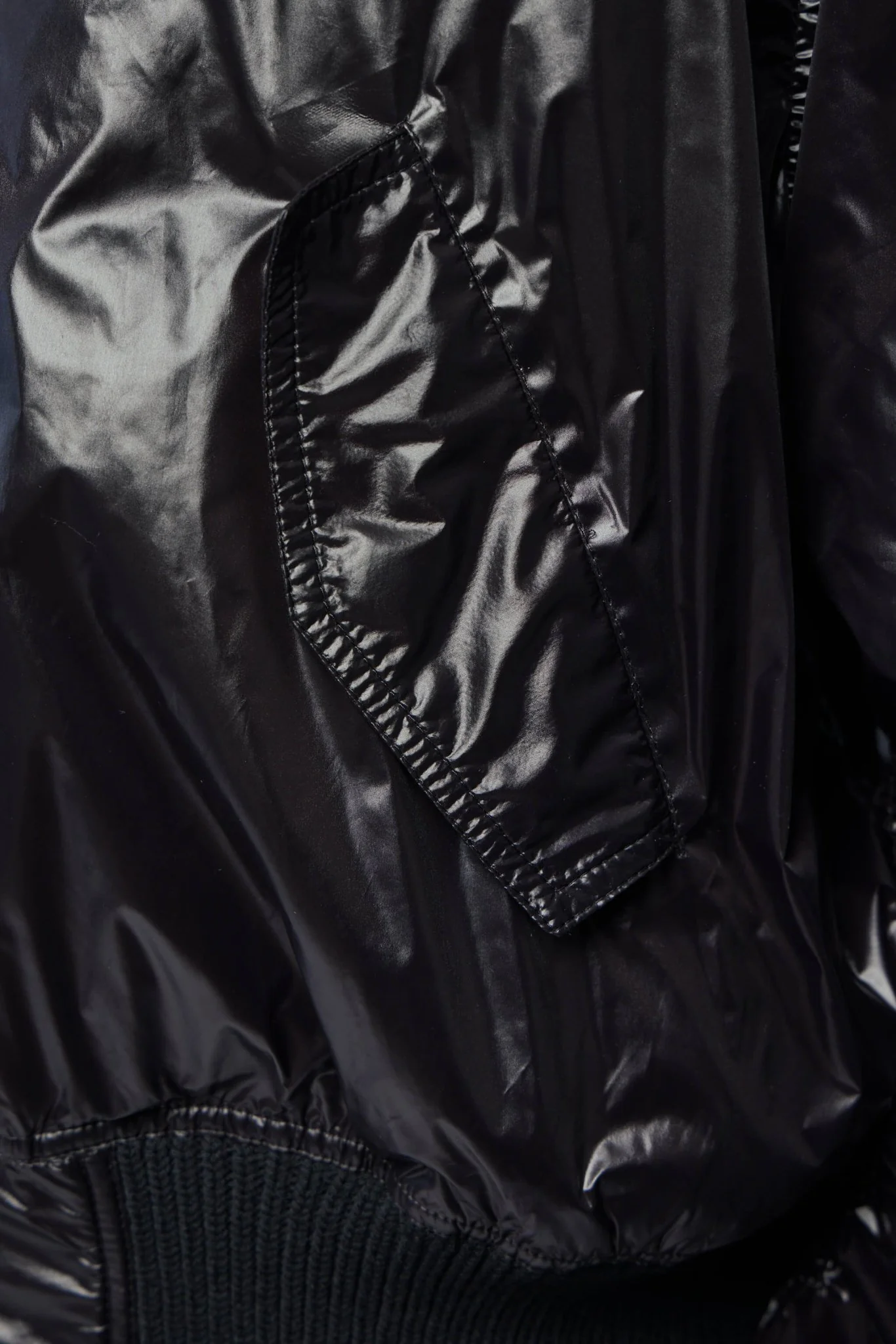 Woven Padded Bomber - Secchia Flight Black - Image 4
