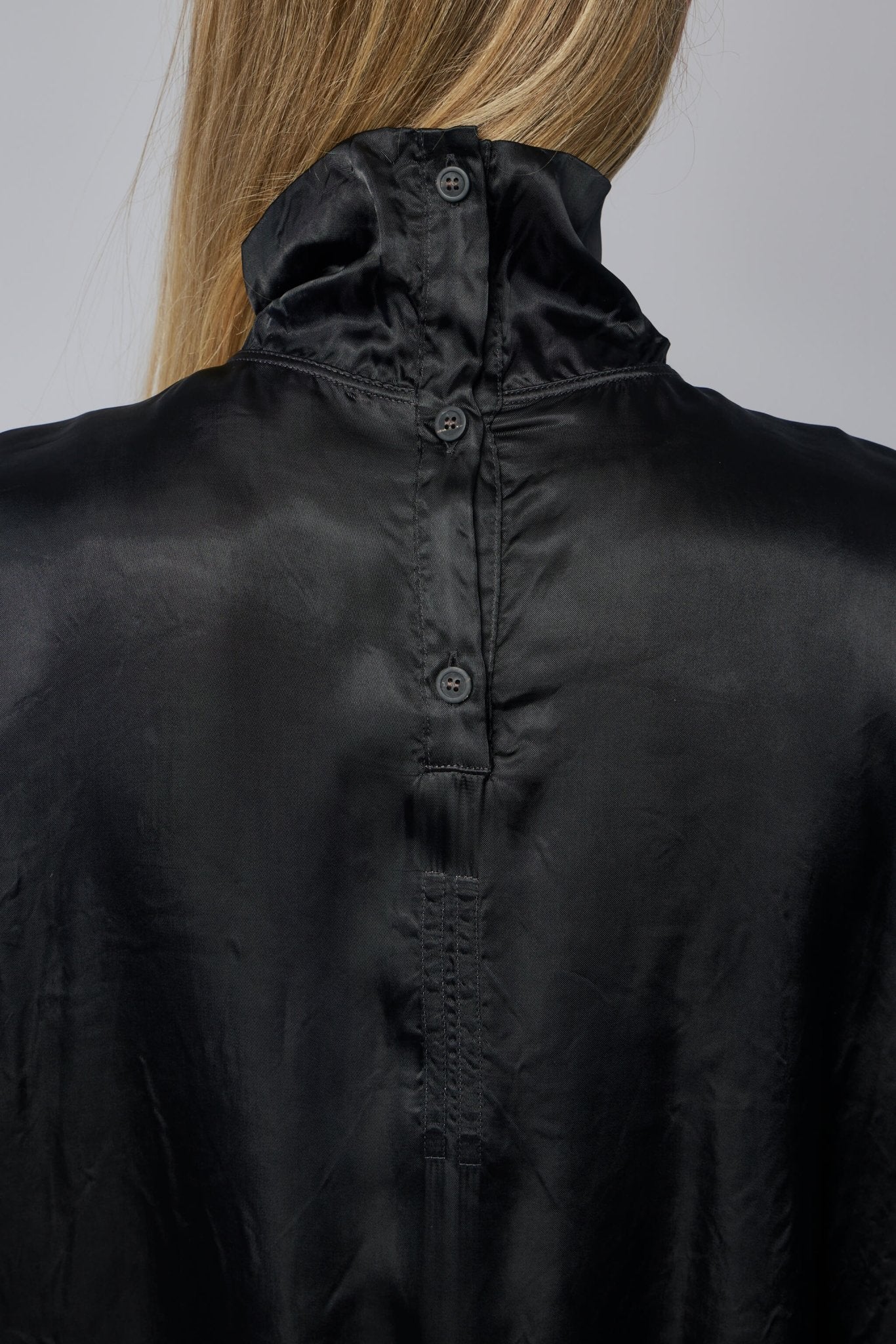 Woven T-shirt - Jumbo Tabard Cropped Top Black - Image 6